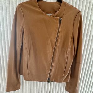 Vince Tan Asymmetrical Zip Jacket